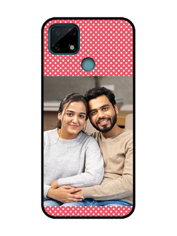 Custom Realme Narzo 20 Custom Metal Phone Case - White Dotted Design