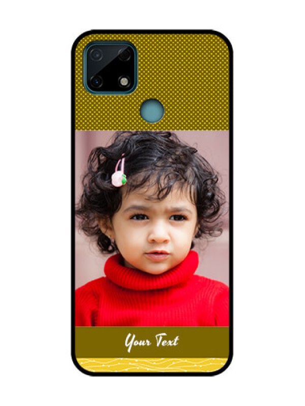 Custom Realme Narzo 20 Custom Metal Phone Case - Simple Green Color Design