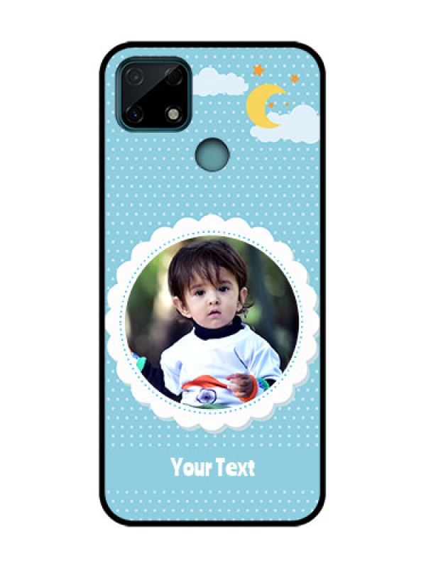 Custom Realme Narzo 20 Custom Metal Phone Case - Violet Pattern Design