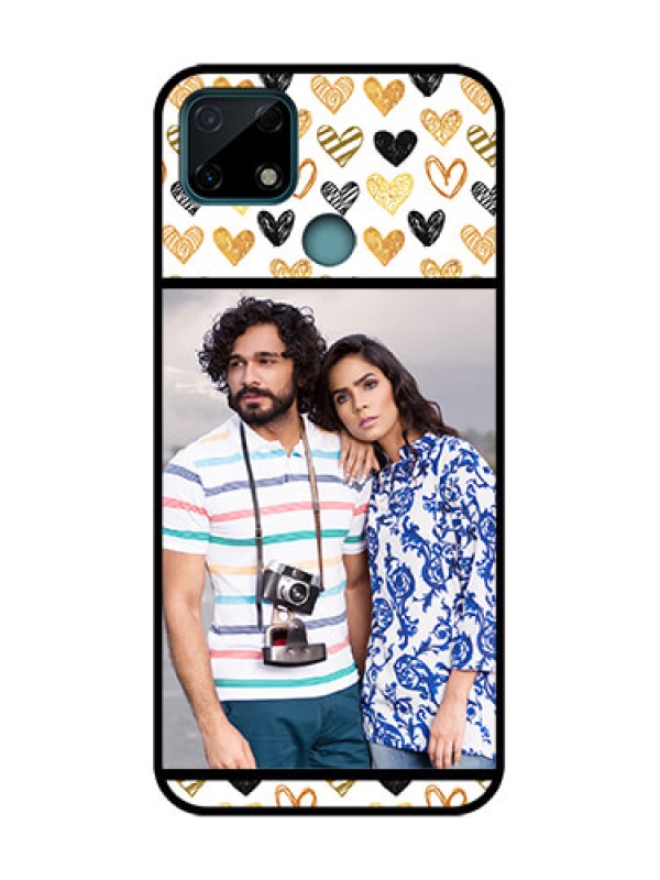 Custom Realme Narzo 20 Custom Metal Phone Case - Love Symbol Design