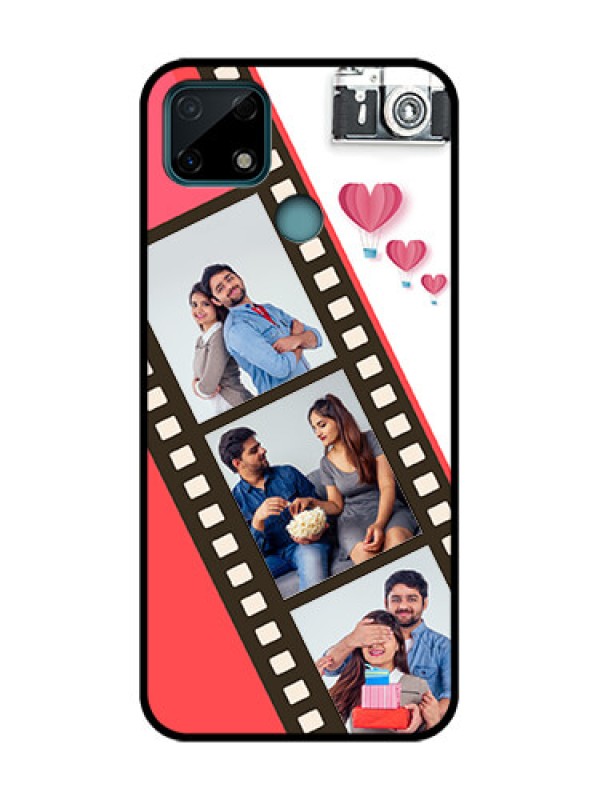 Custom Realme Narzo 20 Custom Metal Phone Case - 3 Image Holder With Film Reel