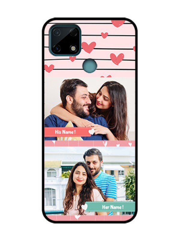 Custom Realme Narzo 20 Custom Metal Phone Case - Photo With Heart Design