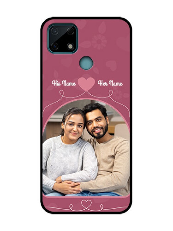 Custom Realme Narzo 20 Custom Metal Phone Case - Love Floral Design