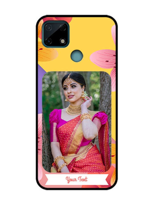 Custom Realme Narzo 20 Custom Metal Phone Case - 3 Image With Vintage Floral Design