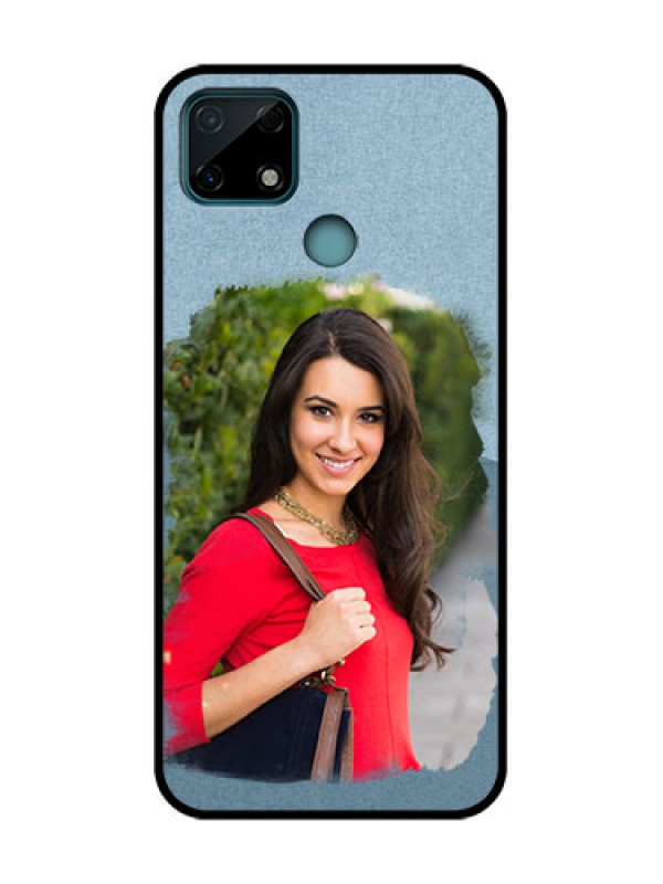 Custom Realme Narzo 20 Custom Metal Phone Case - Grunge Line Art Design