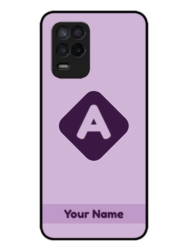 Custom Realme Narzo 30 5G Custom Metal Phone Case - Custom Letter In Curved Badge Design