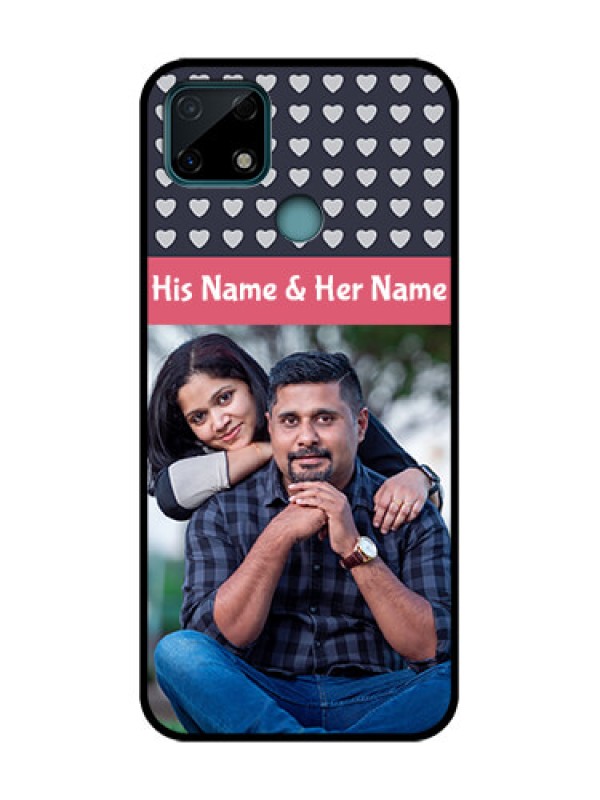 Custom Realme Narzo 30A Custom Metal Phone Case - Love Symbols Design