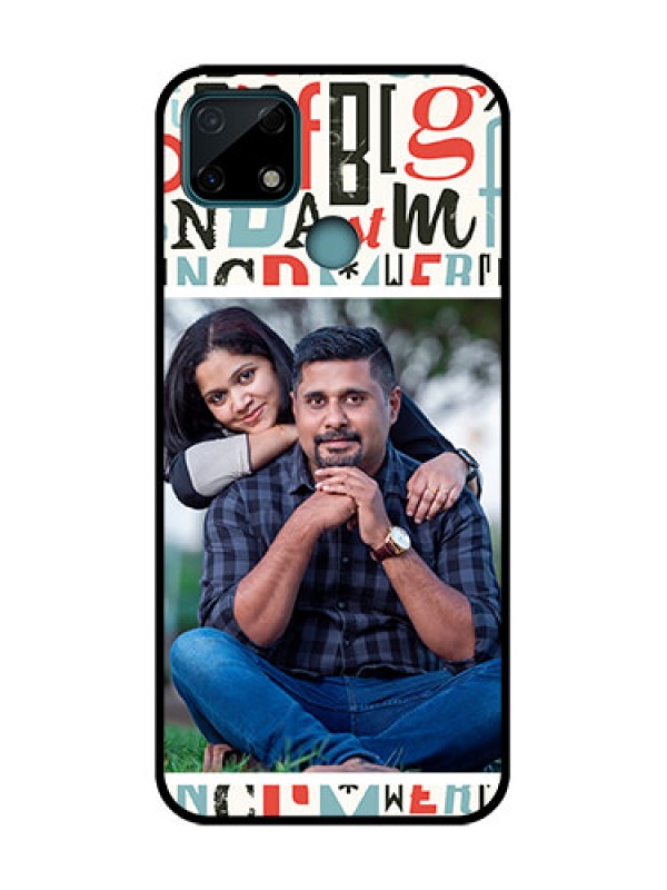 Custom Realme Narzo 30A Custom Metal Phone Case - Alphabet Design