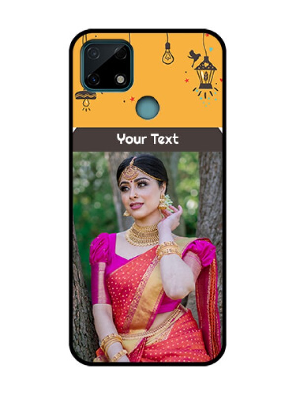 Custom Realme Narzo 30A Custom Metal Phone Case - With Family Picture And Icons