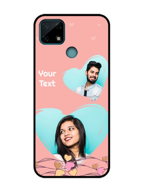 Custom Realme Narzo 30A Custom Metal Phone Case - Love Doodle Design