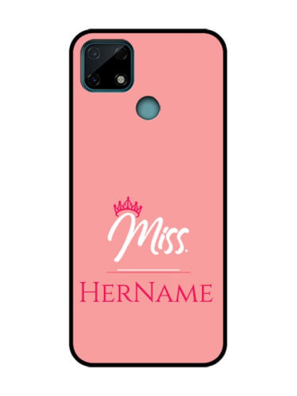 Custom Realme Narzo 30A Custom Metal Phone Case - Mrs With Name Design