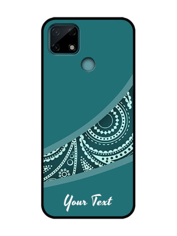 Custom Realme Narzo 30A Custom Metal Phone Case - Semi Visible Floral Design