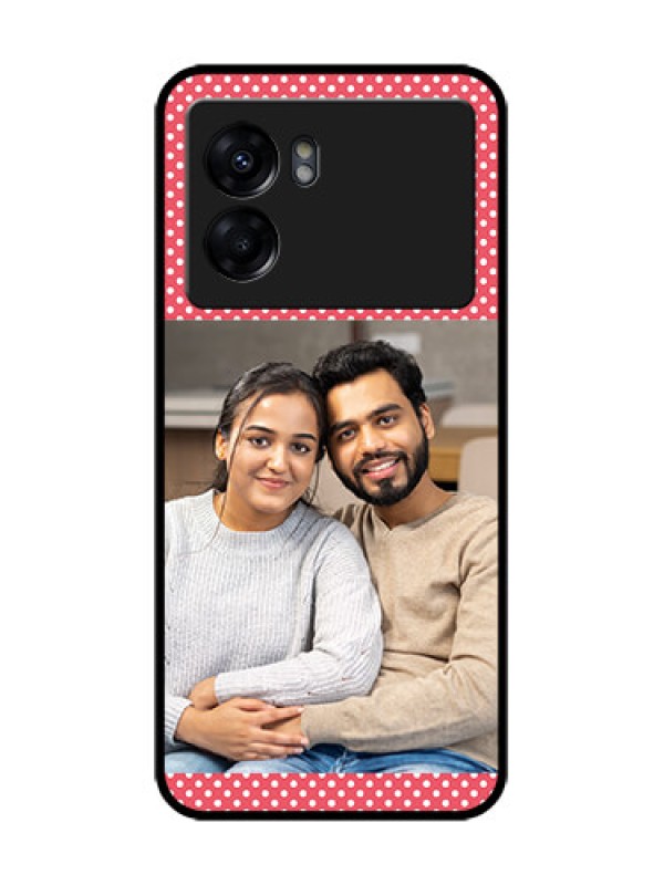 Custom Realme Narzo 50 5G Custom Metal Phone Case - White Dotted Design