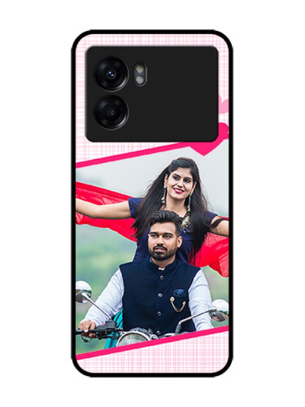 Custom Realme Narzo 50 5G Custom Metal Phone Case - Love Shape Heart Design