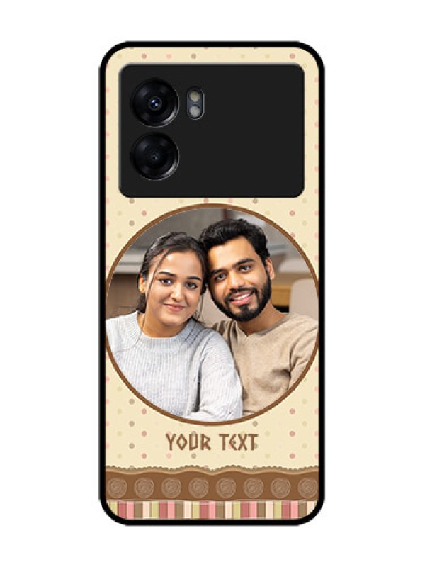 Custom Realme Narzo 50 5G Custom Metal Phone Case - Brown Dotted Mobile Case Design