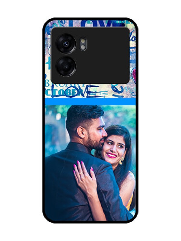 Custom Realme Narzo 50 5G Custom Metal Phone Case - Colorful Love Design