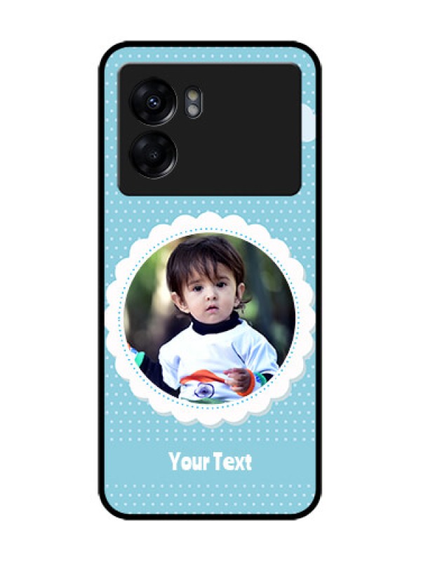 Custom Realme Narzo 50 5G Custom Metal Phone Case - Violet Pattern Design