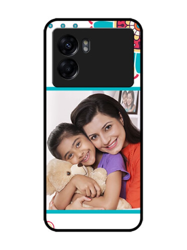 Custom Realme Narzo 50 5G Custom Metal Phone Case - Flower Design