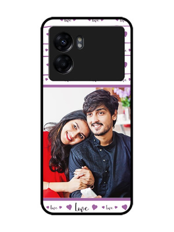 Custom Realme Narzo 50 5G Custom Metal Phone Case - Couples Heart Design