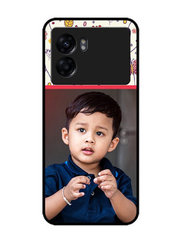 Custom Realme Narzo 50 5G Custom Metal Phone Case - Premium Floral Design