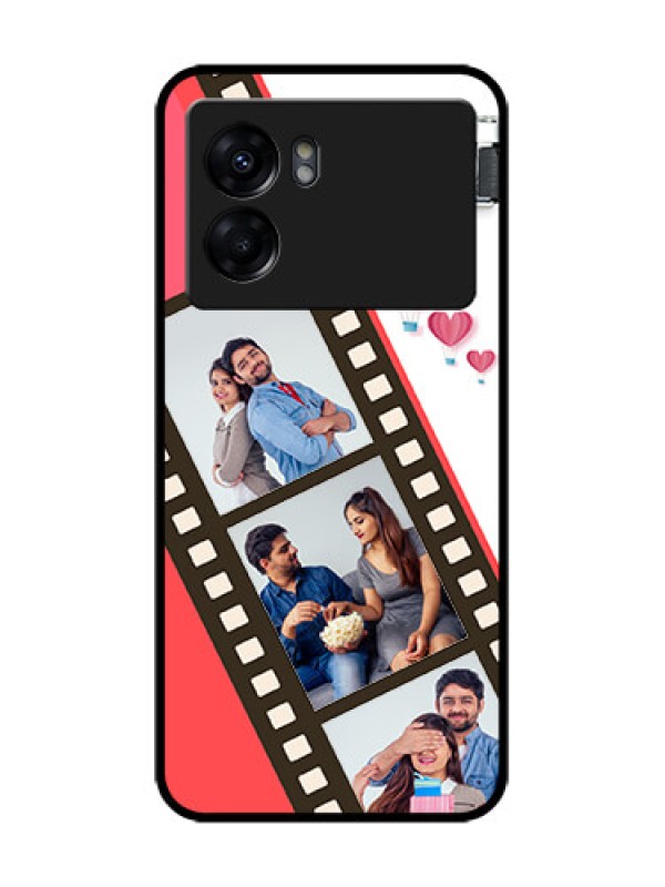 Custom Realme Narzo 50 5G Custom Metal Phone Case - 3 Image Holder With Film Reel