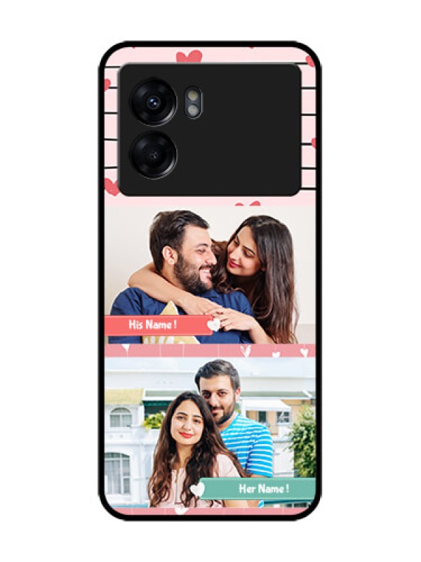 Custom Realme Narzo 50 5G Custom Metal Phone Case - Photo With Heart Design