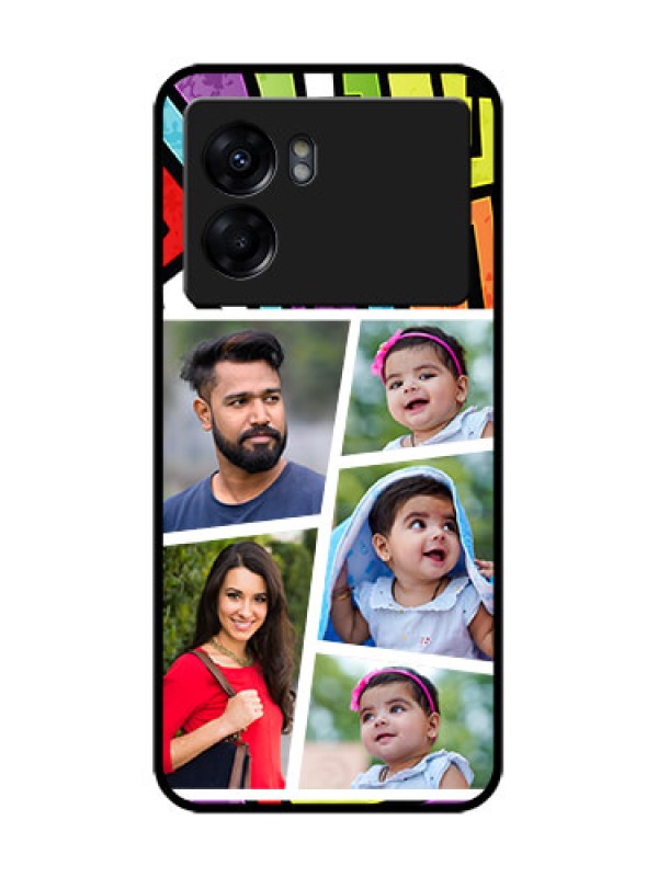 Custom Realme Narzo 50 5G Custom Metal Phone Case - Graffiti Pattern Design