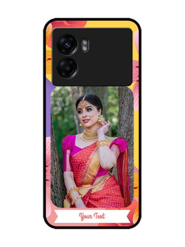 Custom Realme Narzo 50 5G Custom Metal Phone Case - 3 Image With Vintage Floral Design