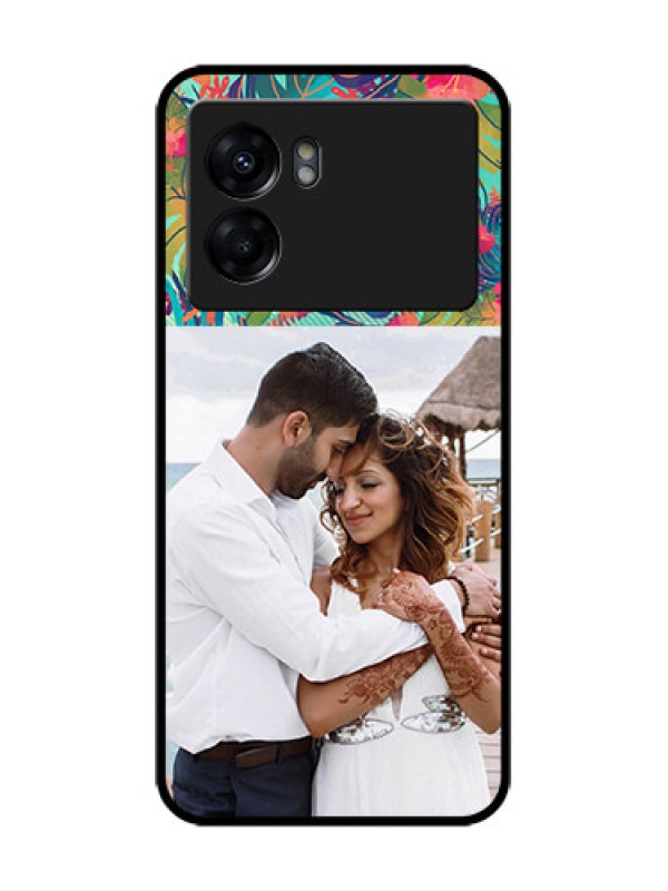 Custom Realme Narzo 50 5G Custom Metal Phone Case - Watercolor Floral Design