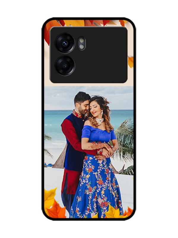 Custom Realme Narzo 50 5G Custom Metal Phone Case - Autumn Maple Leaves Design