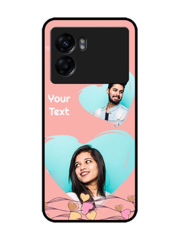 Custom Realme Narzo 50 5G Custom Metal Phone Case - Love Doodle Design