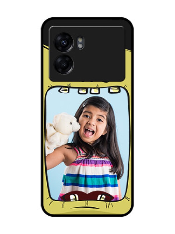 Custom Realme Narzo 50 5G Custom Metal Phone Case - Cartoon Monster Back Case Design