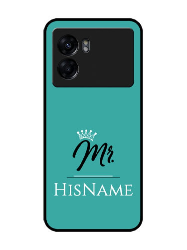 Custom Realme Narzo 50 5G Custom Metal Phone Case - Mr With Name Design