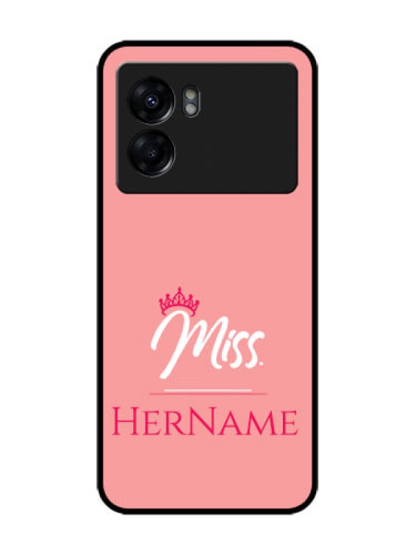 Custom Realme Narzo 50 5G Custom Metal Phone Case - Mrs With Name Design