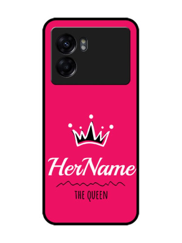 Custom Realme Narzo 50 5G Custom Metal Phone Case - Queen With Name Design