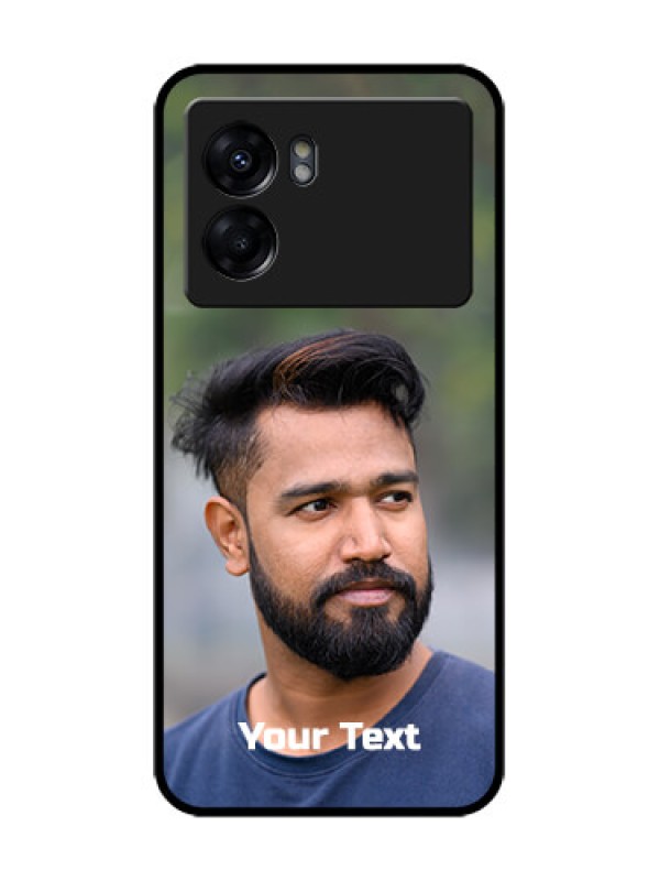 Custom Realme Narzo 50 5G Custom Metal Phone Case - Photo With Text Design