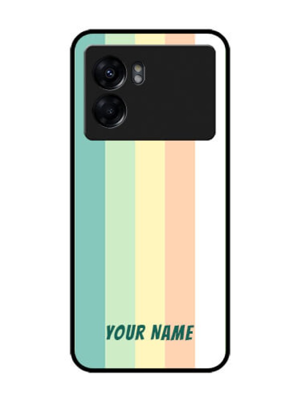Custom Realme Narzo 50 5G Custom Metal Phone Case - Multi - Colour Stripes Design