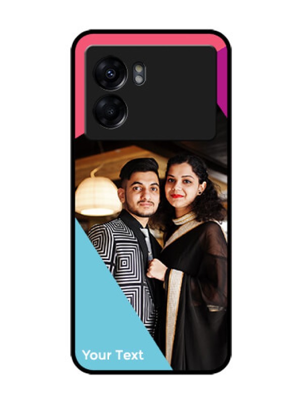 Custom Realme Narzo 50 5G Custom Metal Phone Case - Stacked Triple Colour Design