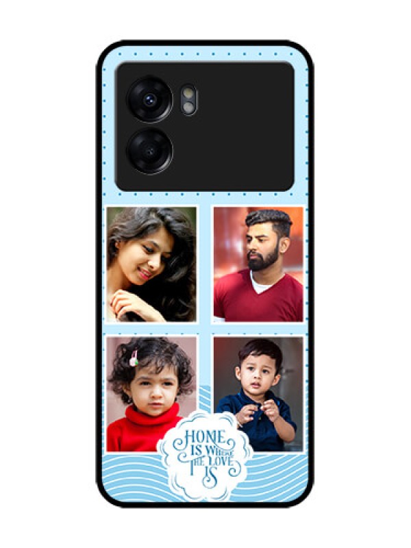 Custom Realme Narzo 50 5G Custom Metal Phone Case - Cute Love Quote With 4 Pic Upload Design