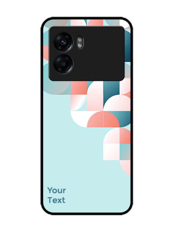 Custom Realme Narzo 50 5G Custom Metal Phone Case - Stylish Semi - Circle Pattern Design