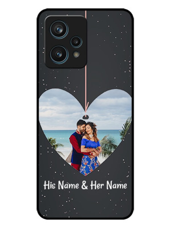 Custom Realme Narzo 50 Pro 5G Custom Metal Phone Case - Hanging Heart Design