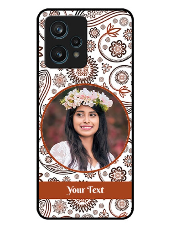 Custom Realme Narzo 50 Pro 5G Custom Metal Phone Case - Abstract Flower Design