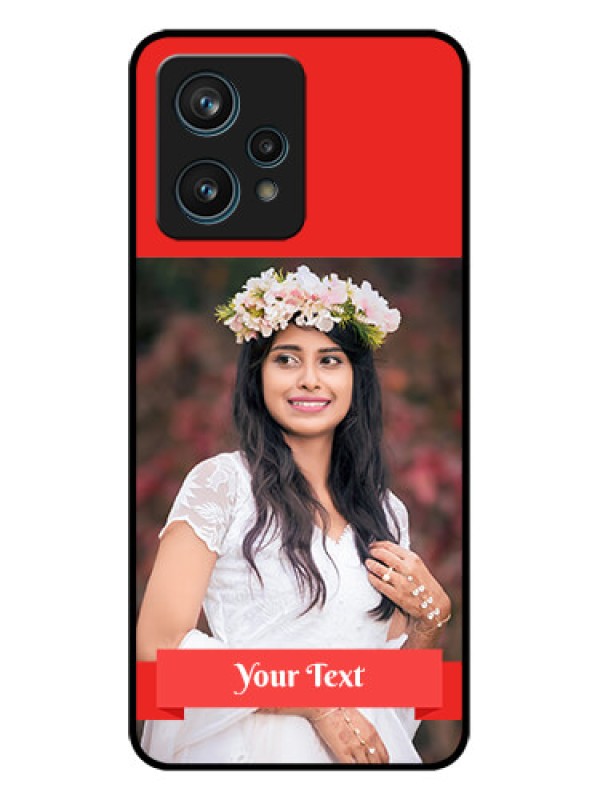 Custom Realme Narzo 50 Pro 5G Custom Metal Phone Case - Simple Red Color Design