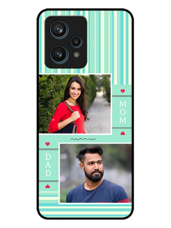 Custom Realme Narzo 50 Pro 5G Custom Metal Phone Case - Mom and Dad Pic Design