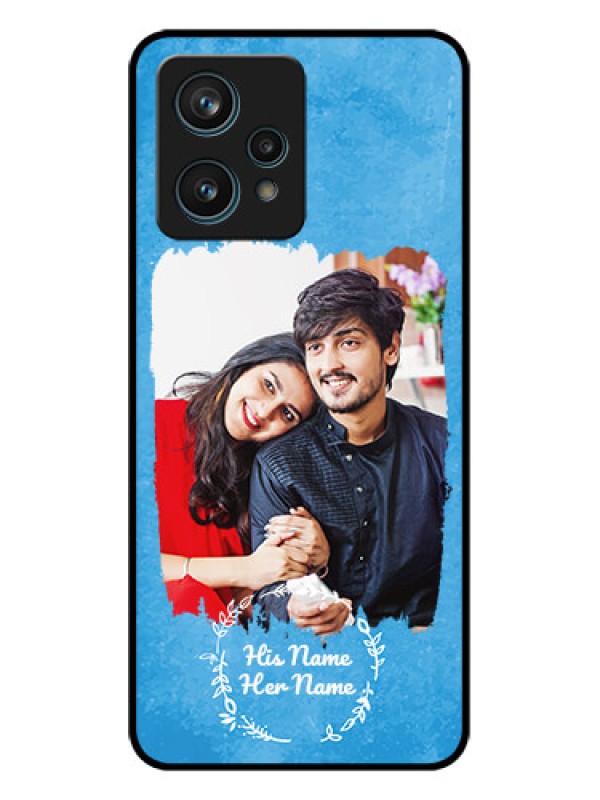 Custom Realme Narzo 50 Pro 5G Custom Metal Phone Case - Blue Color Vintage Design