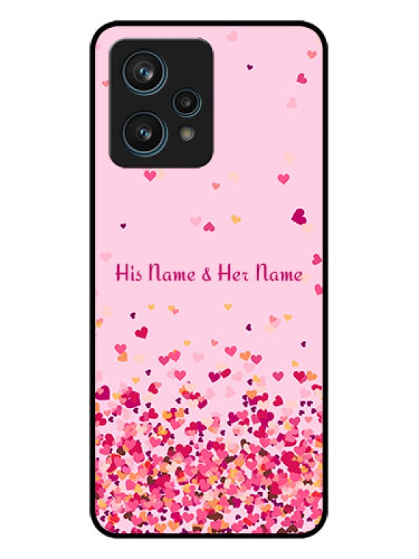 Custom Realme Narzo 50 Pro 5G Custom Metal Phone Case - Floating Hearts Design