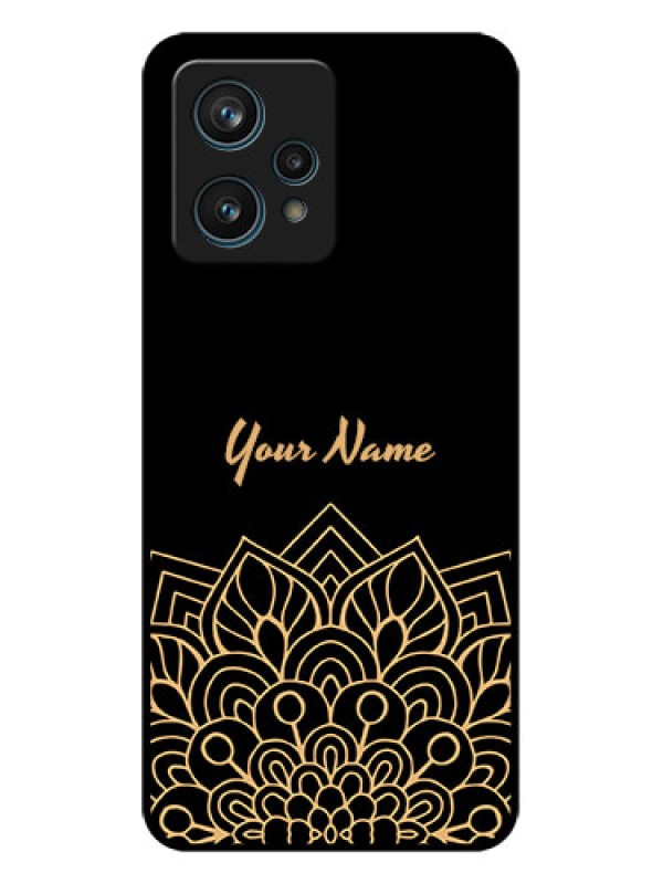 Custom Realme Narzo 50 Pro 5G Custom Metal Phone Case - Golden Mandala Design