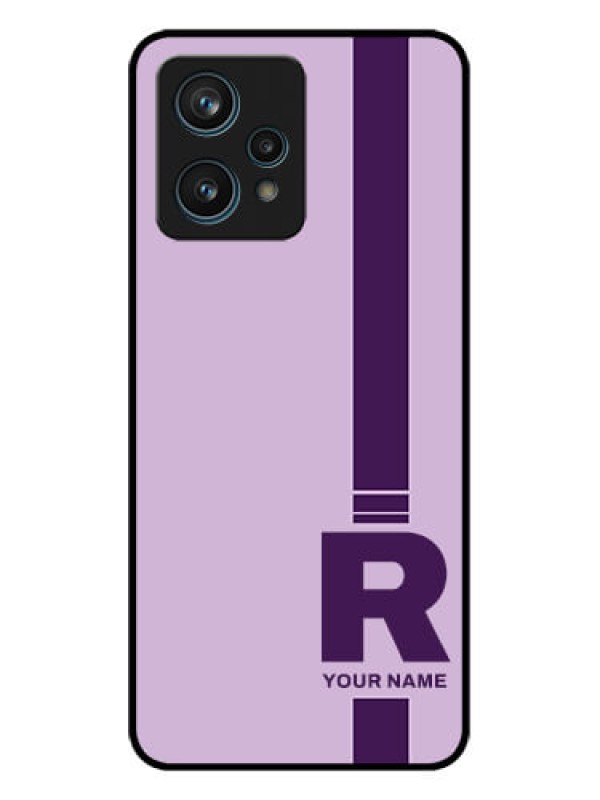 Custom Realme Narzo 50 Pro 5G Custom Metal Phone Case - Simple Dual Tone Stripe With Name Design