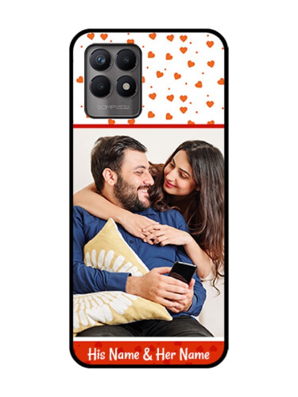 Custom Realme Narzo 50 Custom Metal Phone Case - Orange Love Symbol Design