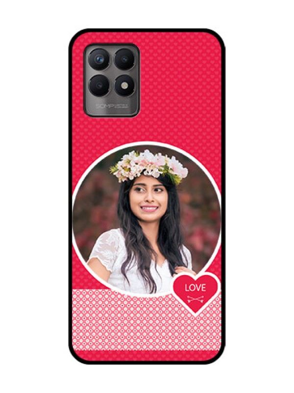 Custom Realme Narzo 50 Custom Metal Phone Case - Pink Color Pattern Design